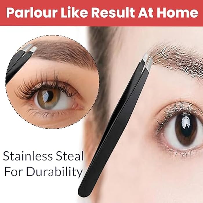 TEMPERIA (1pc) Eyebrow Tweezer for Hair Removal - Eye Brow Shaper Forceps for Women & Men - Plucker for Eyebrows, Ingrown Hair & Facial Hair - Eyebrow Grooming Tools (MN01) (HS484) - Image 5